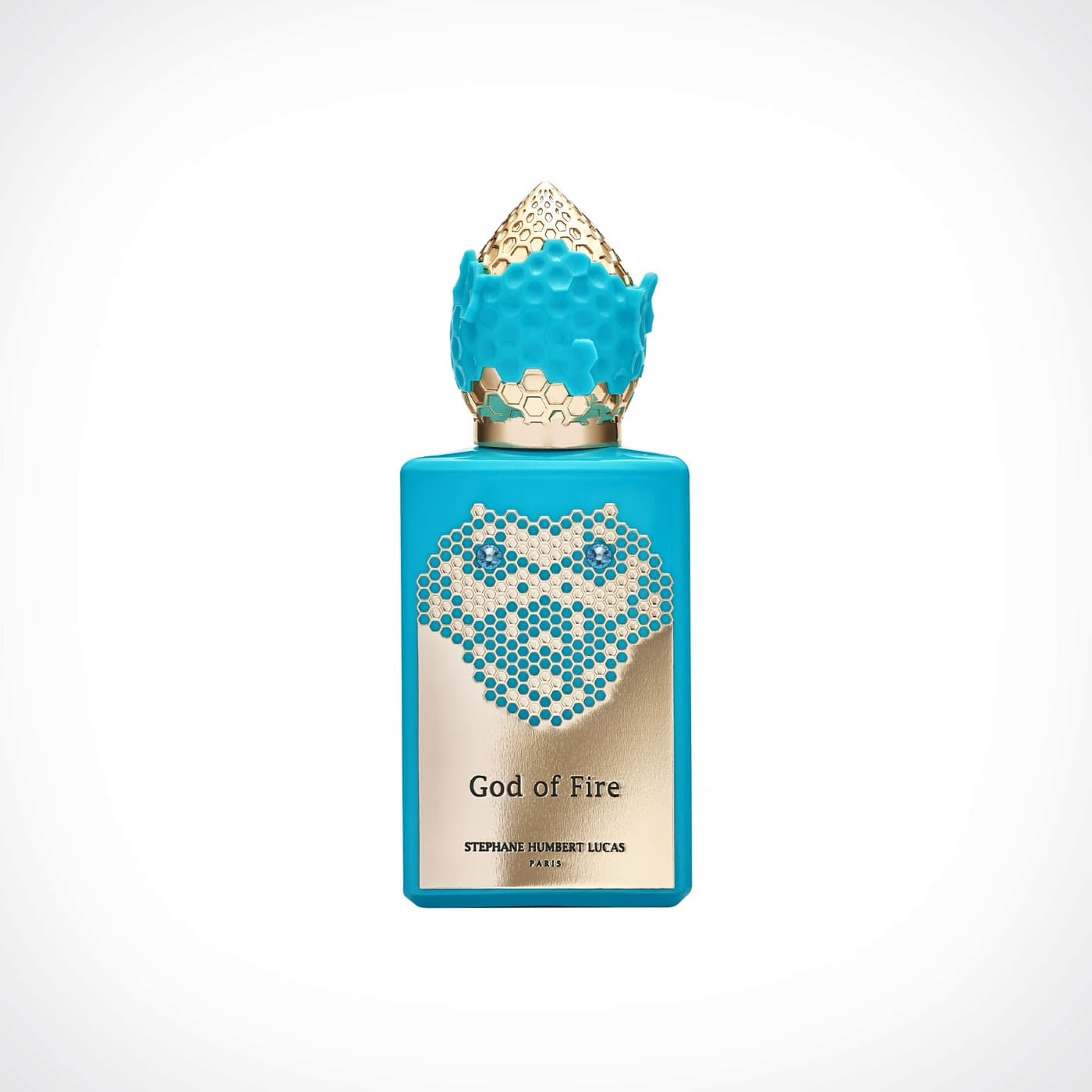 The God of Fire bottle photographed plainly on a white background.